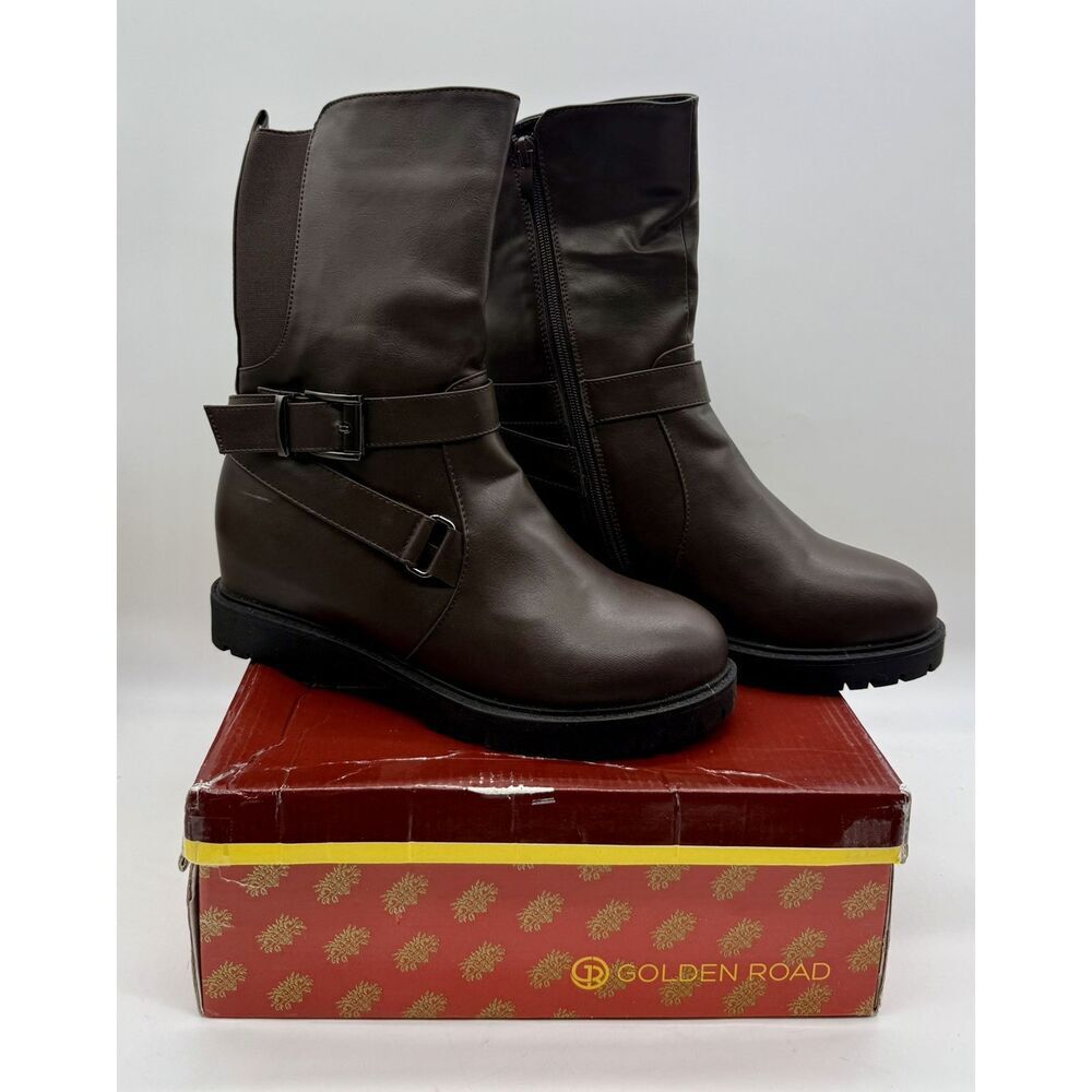 Golden Road Brown‎ Faux Leather Boots New Women’s Size 9
